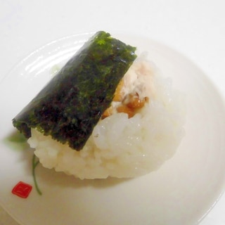 茨城県　水戸納豆とツナマヨおにぎり